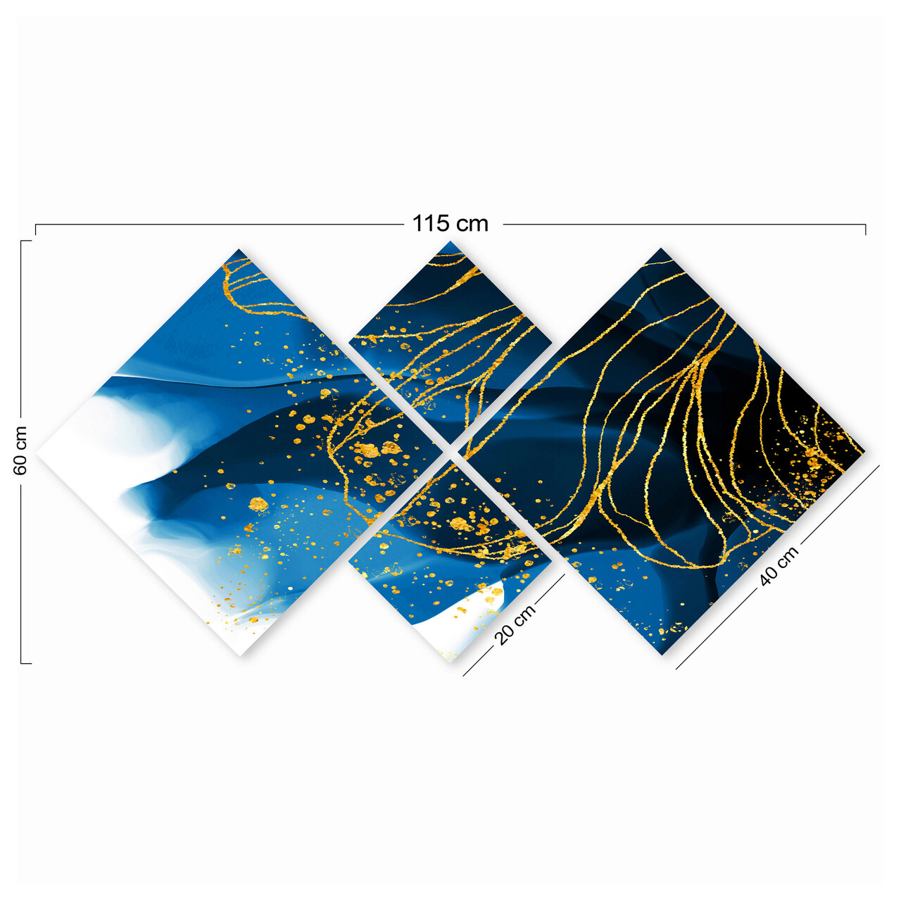 Set 4 tablouri decorative, 4MDF18445391741, MDF, Imprimat UV, Multicolor