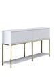 Set mobilier living, Bexley, Lord, PAL, Alb/Auriu