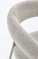 Scaun Giaele, Bizzotto, 59.5x56.5x75.5 cm, poliester Boucle, gri/grej