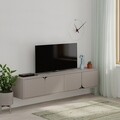 Comoda TV, Decortie, Spark, 180 x 35 x 35.6 cm, pal melaminat, mocha
