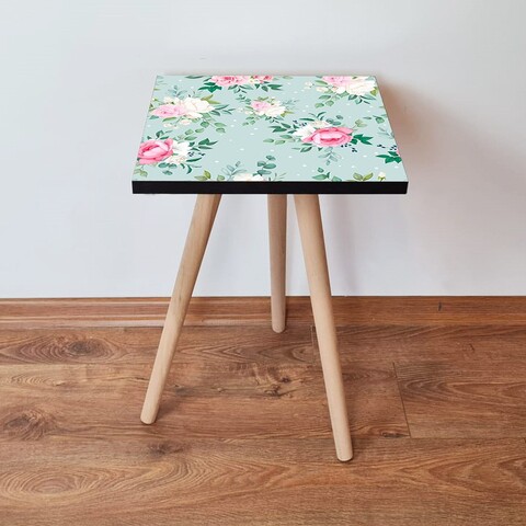 Masuta, Leona, Shp167, 35x42x35 cm, Verde / Roz / Alb