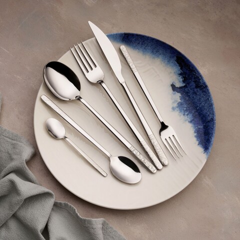 Set de tacâmuri (36 de piese), L'essentiel Maison, 645DRM1249, Lingură de masă: 21,4 cm (6 bucăți), Argintiu