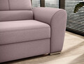 Coltar extensibil stanga 3 locuri ELTAP, LT-101GO, Siber, 270x186x93 cm, lemn/poliester, roz deschis