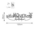 Decoratiune de perete, Amsterdam, Metal, Grosime: 2 mm, Negru