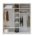 Dulap pentru haine, Rabi, Rb-185-13, 175x210x52 cm, Alb mat