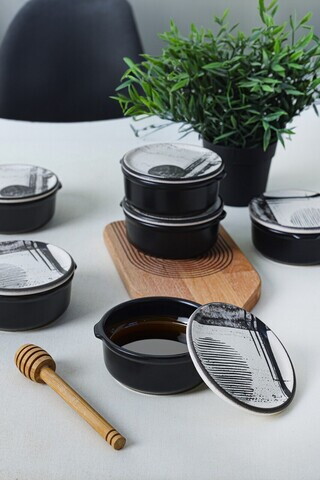 Set recipiente depozitare, Hermia, 275KRM2464, Ceramica, Antibacterian, Alb mat