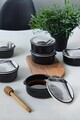Set recipiente depozitare, Hermia, 275KRM2464, Ceramica, Antibacterian, Alb mat
