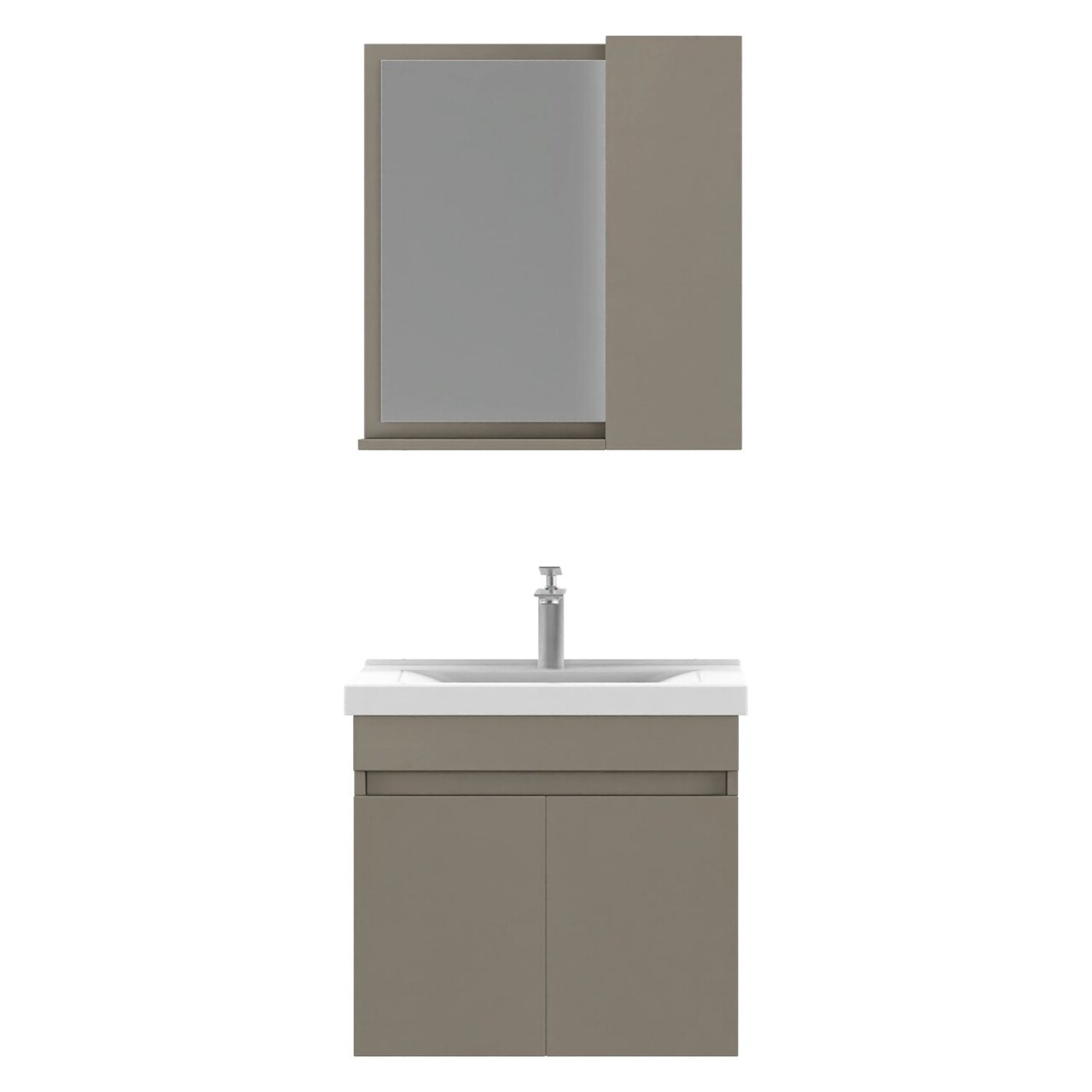 Set mobilier de baie (2 piese), Hanah Home, Amore 65, Latte - view 4
