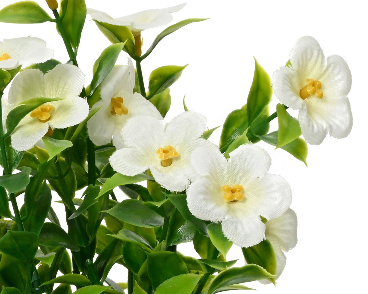 Floare artificiala in ghiveci Catharanthus, Decoris, Ø10 x 25 cm, hartie, alb
