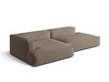 Coltar modular stanga 4 locuri, Nuria-88, Micadoni Home, 312x147x72 cm, catifea, gri beton