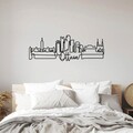 Decoratiune de perete, Ottowa, Metal, Grosime: 2 mm, Negru