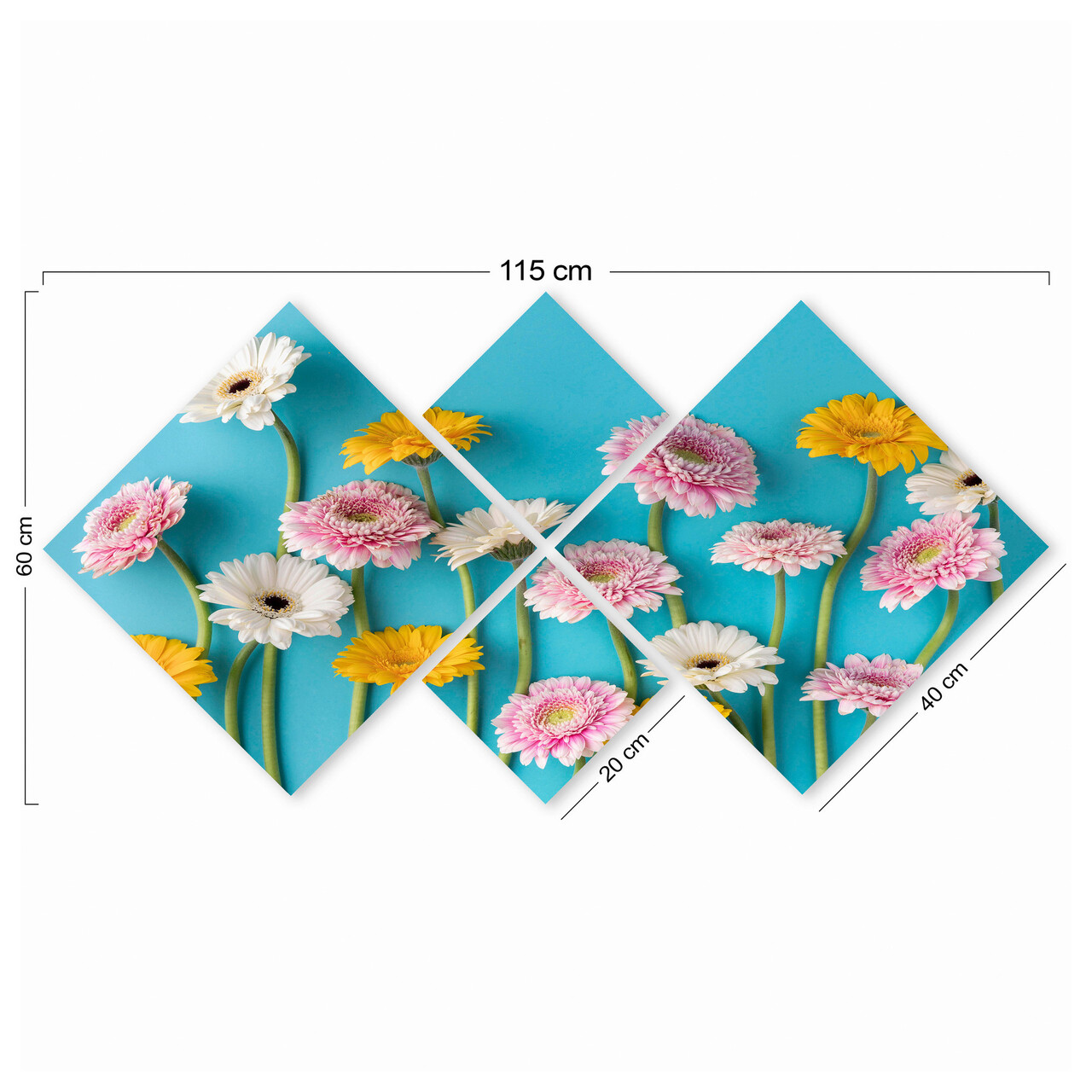 Set 4 tablouri decorative, 4MDF26151561, MDF, Imprimat UV, Multicolor