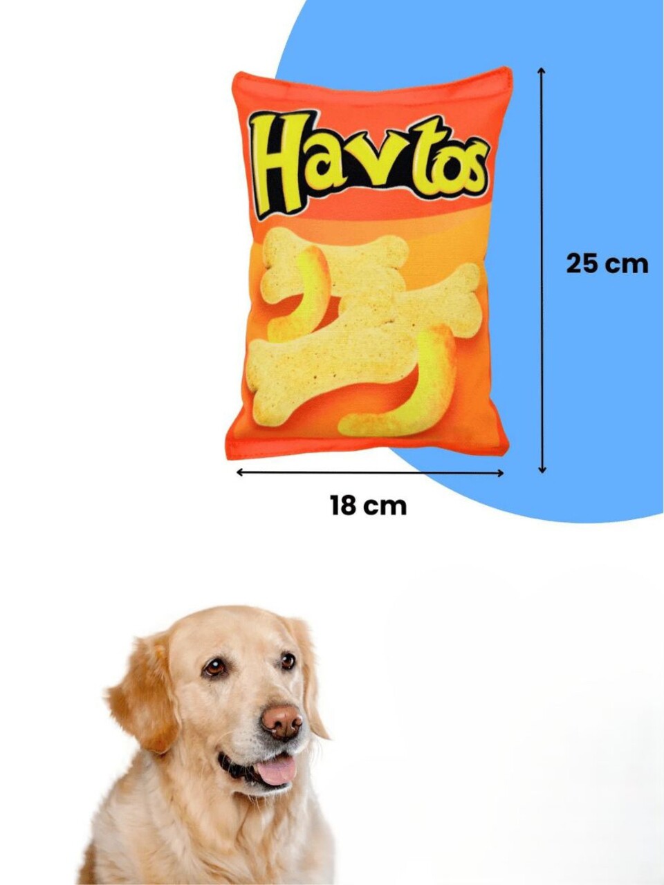 Jucărie pentru câini, Paws &amp; Whiskers, Havhav 1009, Poliester, Portocaliu - imagine 2