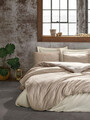 Set cuvertura matlasata dubla Bamboo, Bamboo - Mink, Cotton Box, 60% bumbac satinat/40% bambus