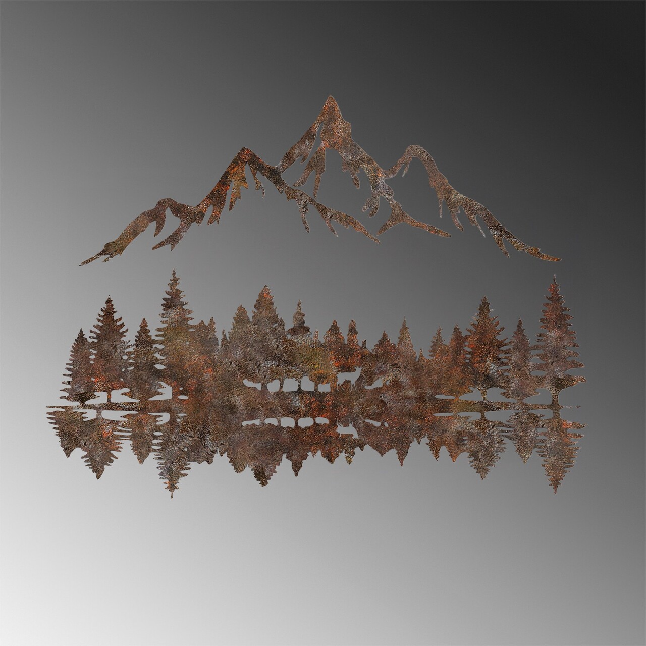 Decoratiune de perete, Rusty Landscape 2, Dimensiune: 51 x 70 cm, Maro antichizat - view 6