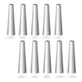 Forme pentru prajituri Cone 10 piese, Snb, aluminiu, 5 cm