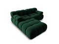 Canapea modulara 3 locuri, Bellis-51, Micadoni Home, 188x188x70 cm, catifea, verde bottle