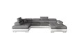 Coltar extensibil stanga 6 locuri ELTAP, Rod-36, Rodrigo, 345x202x90 cm, lemn/poliester, gri inchis/alb