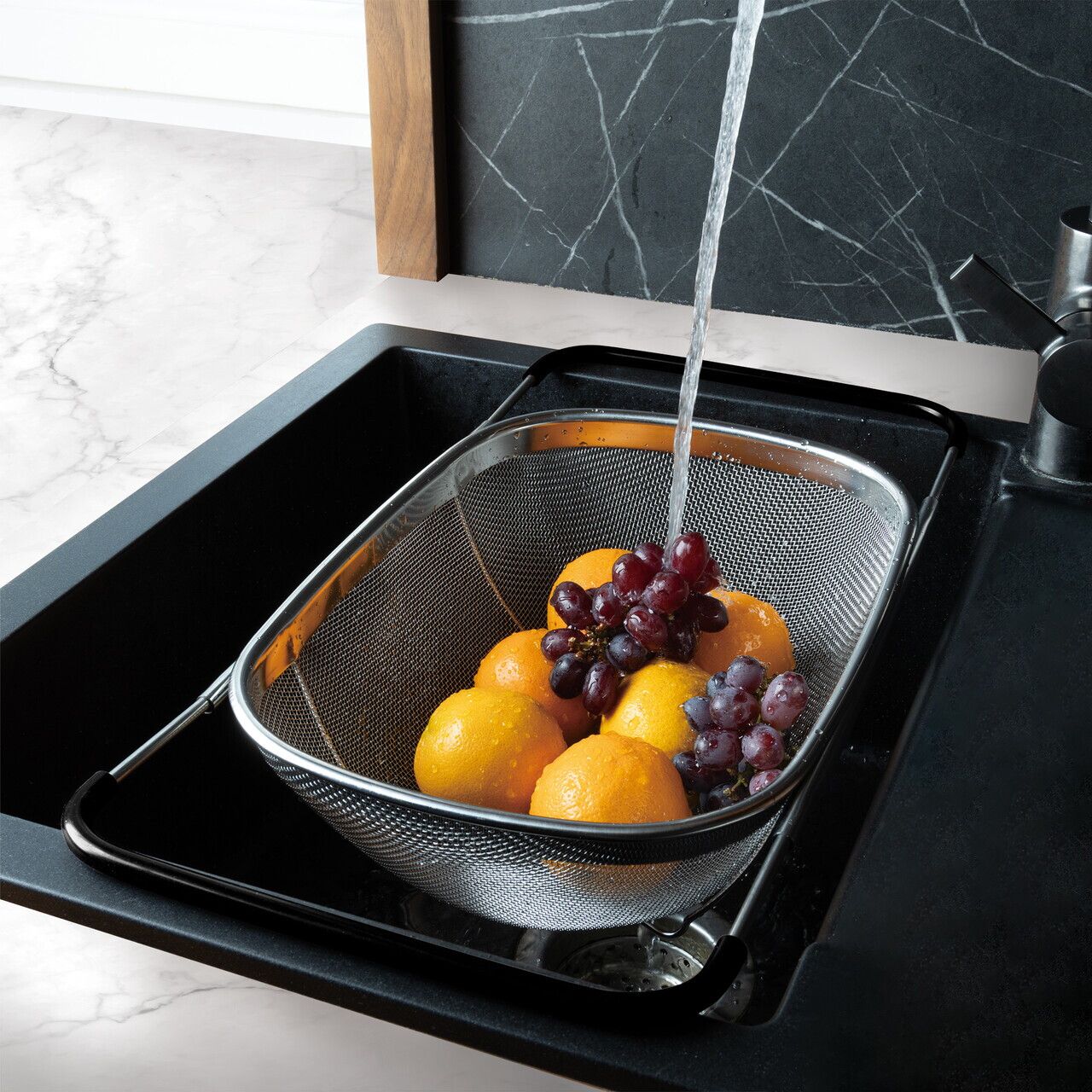 Strecuratoare cu manere reglabile Berlinger Haus, Eternal, 34x24x11 cm, inox 18/10, argintiu/negru - imagine 2