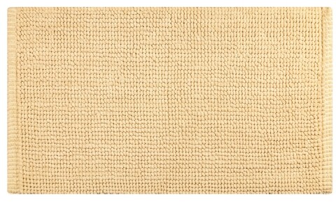 Covoras pentru baie, Olivo Tappeti, Corn 3, 45 x 75 cm, 80% poliester, 20% bumbac, crem