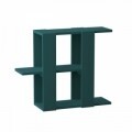 Masuta pentru living, Homitis, Slalom - Turquoise, 22x70x57 cm