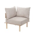 Canapea modulara Seri, Homla, 74x86x86 cm, lemn/poliester, bej