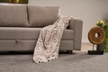Canapea extensibila 3 locuri, Balcab Home, 825BLC5248, Lemn / MDF / PAL, Bej