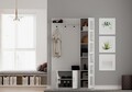 Cuier de perete, Rabi, Rb-054, 120x200x35 cm, Alb mat