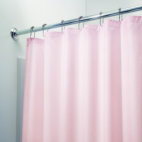 Perdea de dus Poly, iDesign, 183x183 cm, poliester, roz