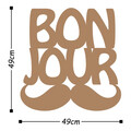 Decoratiune de perete, Bonjur, Metal, Dimensiune: 49 x 49 cm, Cupru