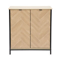 Comoda Swen, Homla, 80x40x88 cm, MDF/metal, natur