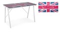 Birou Young British, Bizzotto, 113 x 58 x 73 cm, otel/sticla temperata