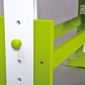 Birou pentru copii Pijii, Inter Link, 109x55x63-96 cm, lemn, alb/verde