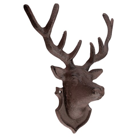 Poza Decoratiune pentru perete, Esschert, Deer, 10 x 22 x 25.9 cm, fier forjat