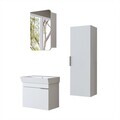 Set Dulap de Baie cu Chiuvetă și Oglindă (3 Piese), Hanah Home, 2920, PAL MELAMINAT, Alb