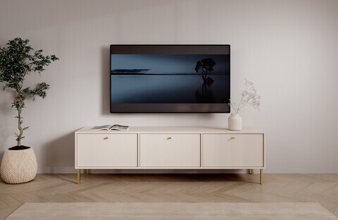 Comoda TV ADRK, Tili 3D, 180x40.8x50 cm, PAL laminat, bej