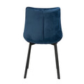 Scaun Colin, Homla, 53x51x83 cm, metal/MDF/velur, albastru