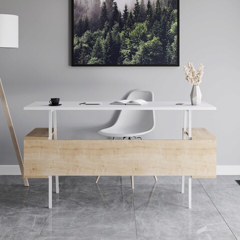 Birou, Lagomood, Irony Maxi, 140×73.8×60 cm, Stejar alb Lagomood