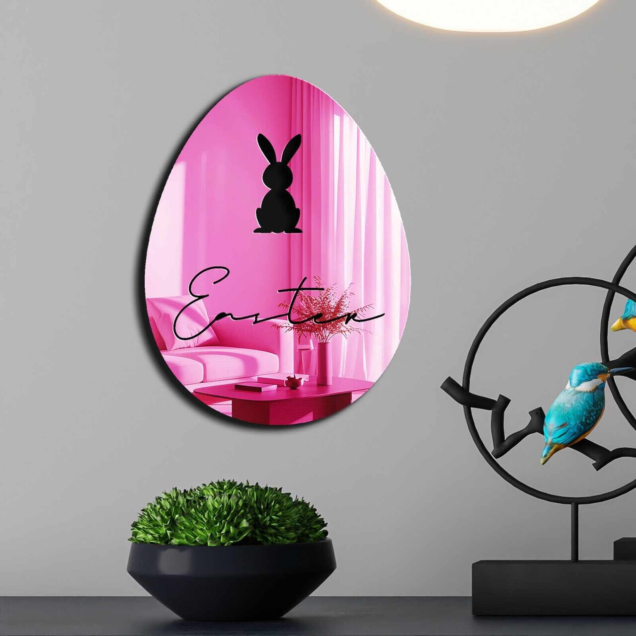 Oglinda decorativa, EAS006PINK, Baza din 100% EVA (Grosime: 10 mm), Roz — imaginea 2