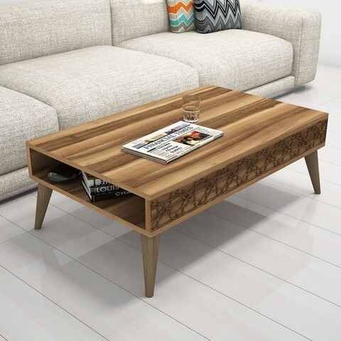 Masuta de cafea City Walnut, Hommy Craft, 105x60x37 cm, aluna 105x60x37