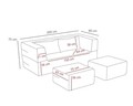 Canapea extensibilă cu 2 locuri, Balcab Home, 825BLC5405, Material: 100% ȘENILĂ, Maro