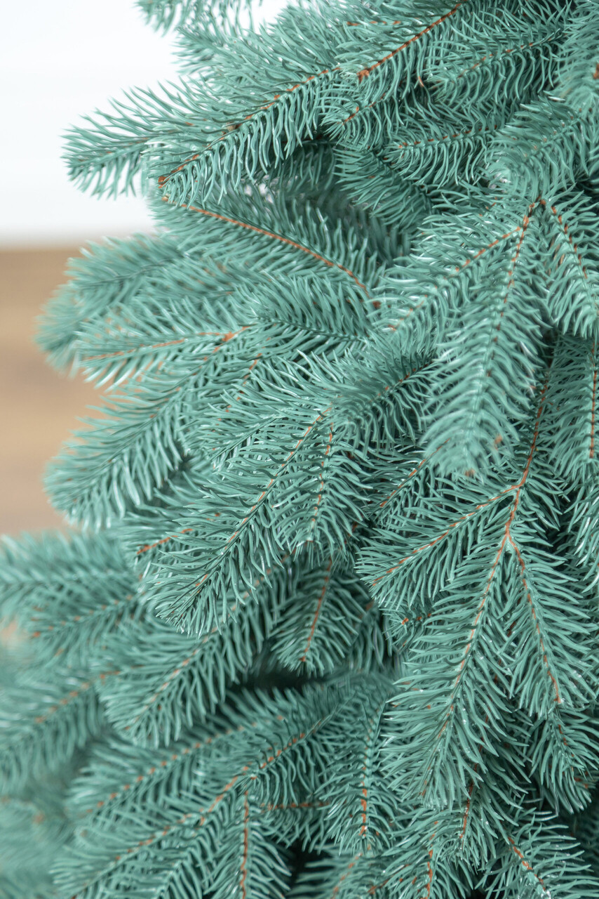 Brad artificial Christmas Deluxe by Sersimo, Kovalivka Select argintiu, integral 3D, 210 cm — imaginea 20