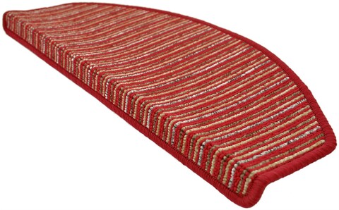 Covor scari Semirotund C-290111, Decorino, 24×65 cm, polipropilena, rosu Decorino