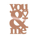 Decoratiune de perete, You & Me, Metal, Dimensiune: 29 x 49 cm, Cupru