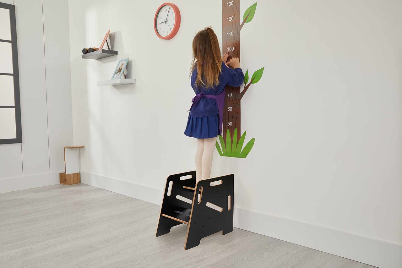 Scaun pentru copii, Hanah Home, Step Stool, 34x39x39 cm, Negru - view 8