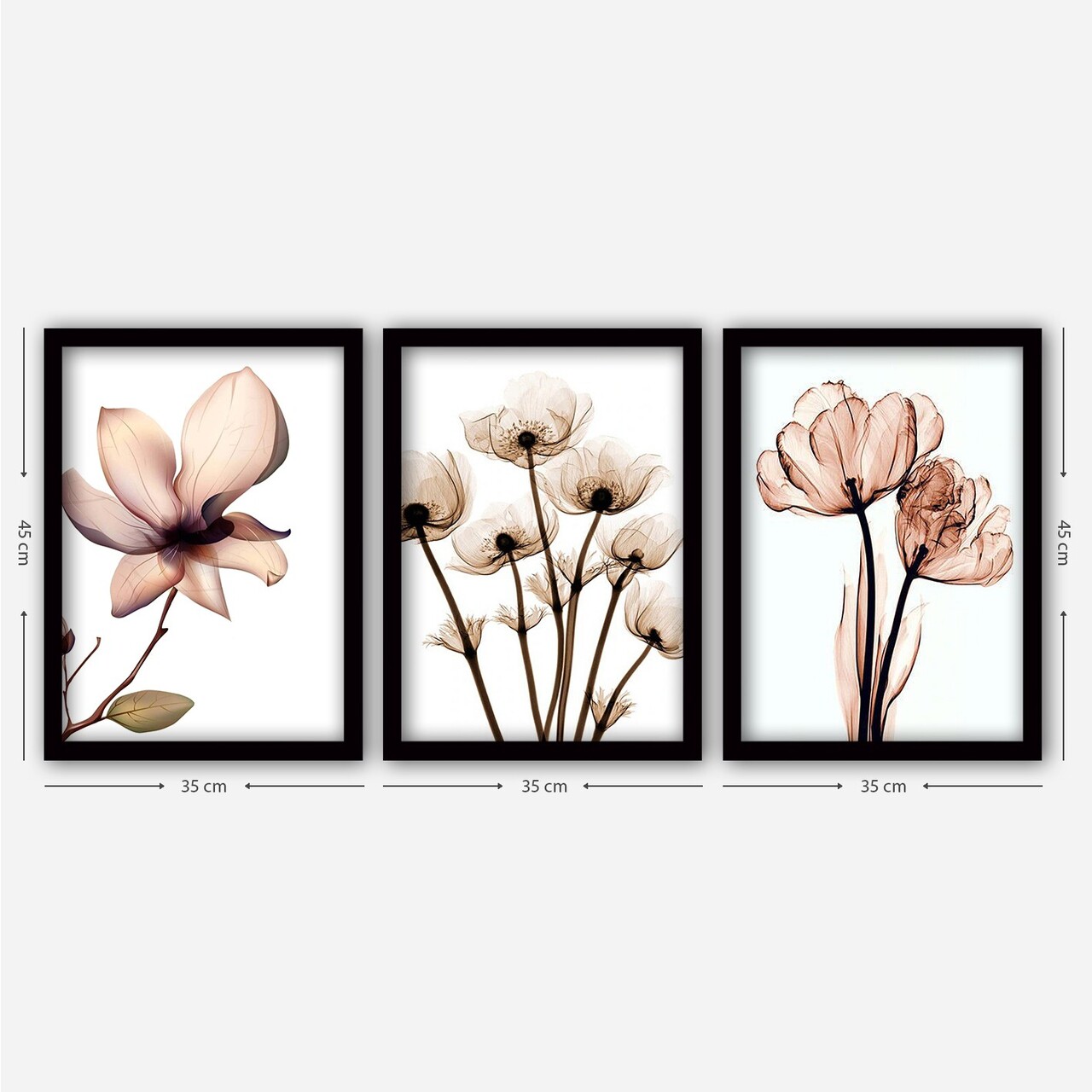 Set 3 tablouri decorative, 3SC157, Plastic, Multicolor - view 2