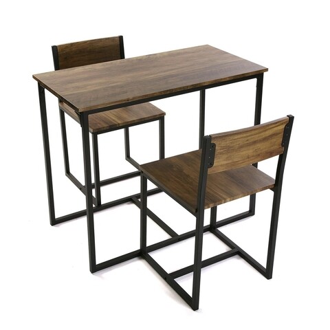 Set masa si scaune de bar 3 piese Inge Dark, Versa, 89 x 45 x 75 cm, MDF