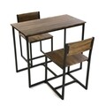 Set masa si scaune de bar 3 piese Inge Dark, Versa, 89 x 45 x 75 cm, MDF
