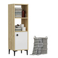 Dulap multifunctional, Olivia, Alone, 38.6x115x35 cm, PAL, Stejar Safir / Alb