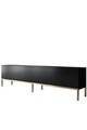 Comoda TV, Bexley, Lord, 180x47x30 cm, PAL, Negru